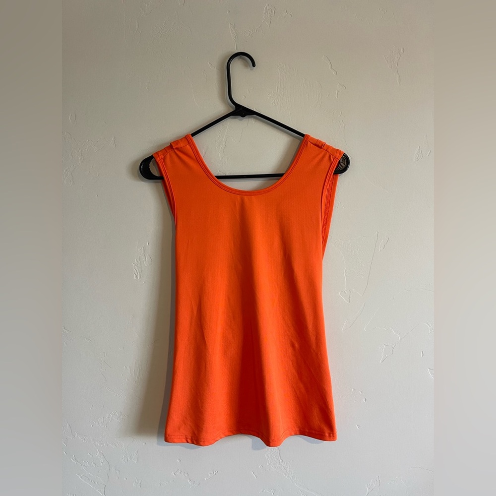 Orange Sleeveless Workout Women's Top